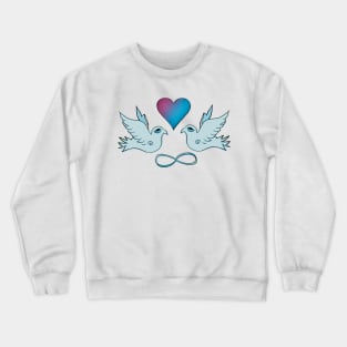 Infinity Doves Heart Crewneck Sweatshirt